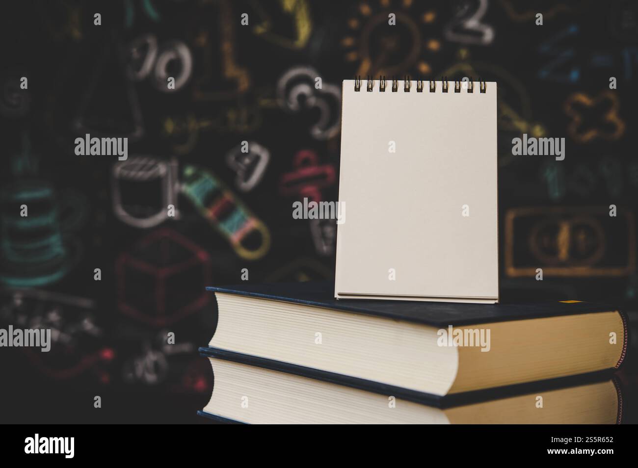 notebook vuoto in classe Foto Stock