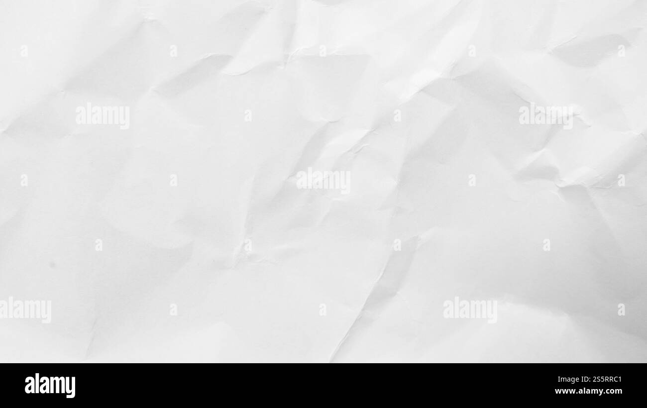 Sfondo della trama del white paper. Carta bianca increspata sfondo a forma astratta con spazio per il testo Foto Stock