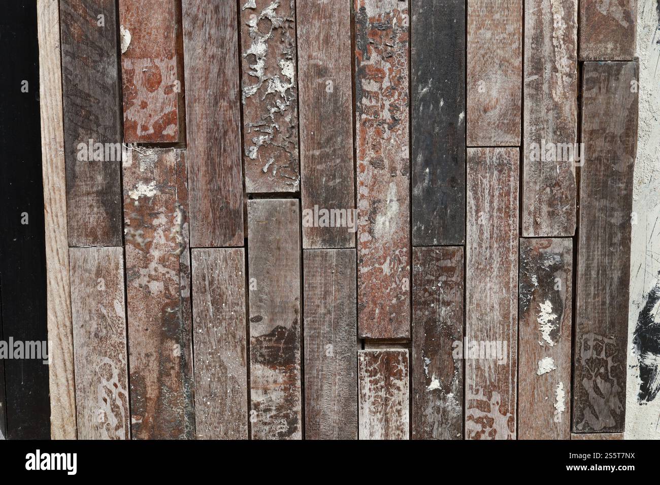 Vecchio sfondo in legno sporco. Foto Stock