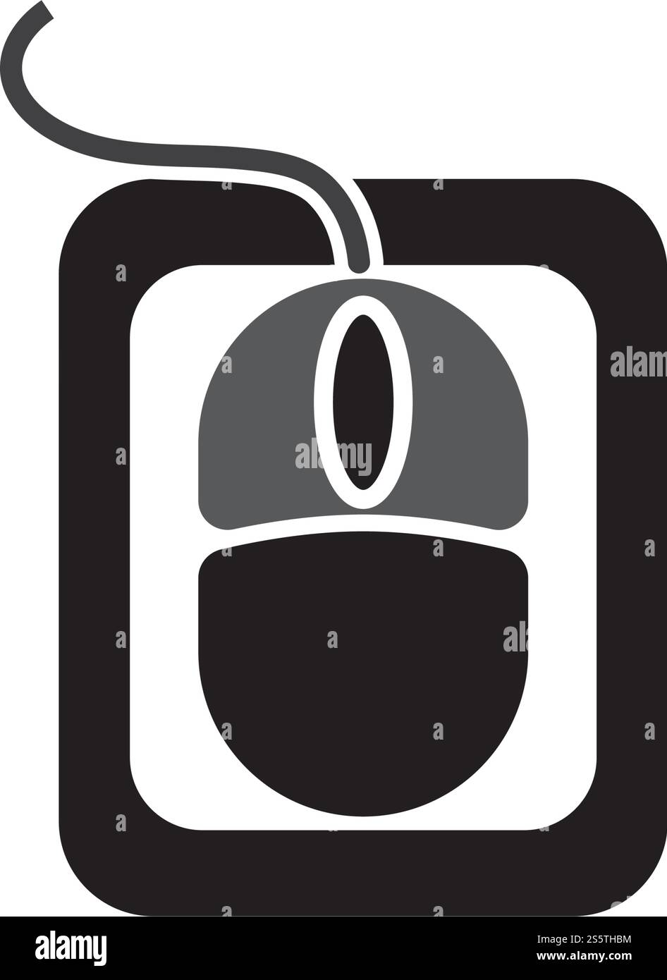 disegno vettoriale del logo del mouse del computer Illustrazione Vettoriale