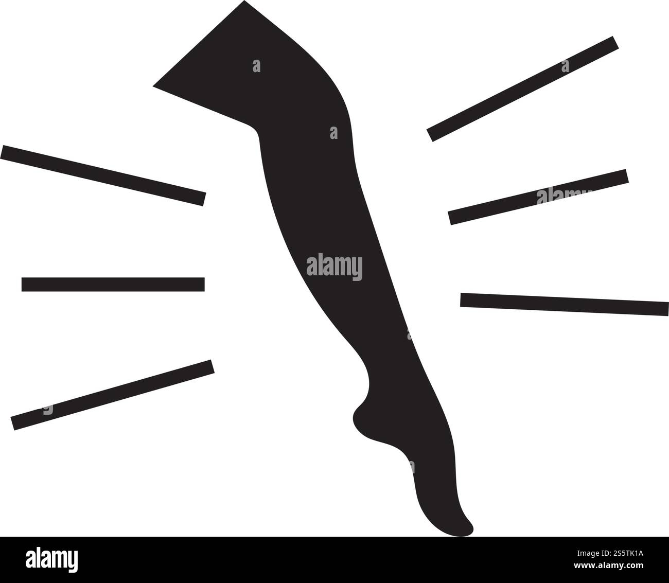 Tipo di simbolo del vettore del modello del logo del piede Illustrazione Vettoriale