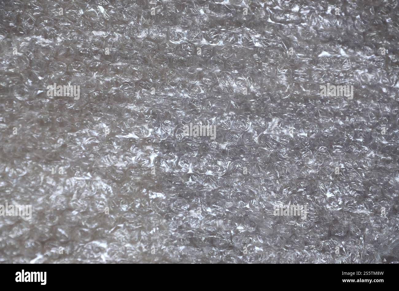 White Bubble Wrap di imballaggio o cuscino d'aria materiale. Texture astratta per Creative opera d'arte, Close Up dfckground, vista dall'alto con spazio di copia Foto Stock