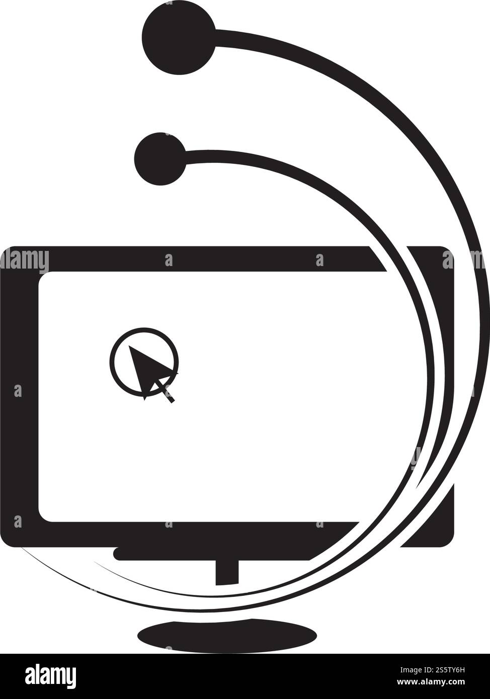 disegno vettoriale del logo del mouse del computer Illustrazione Vettoriale