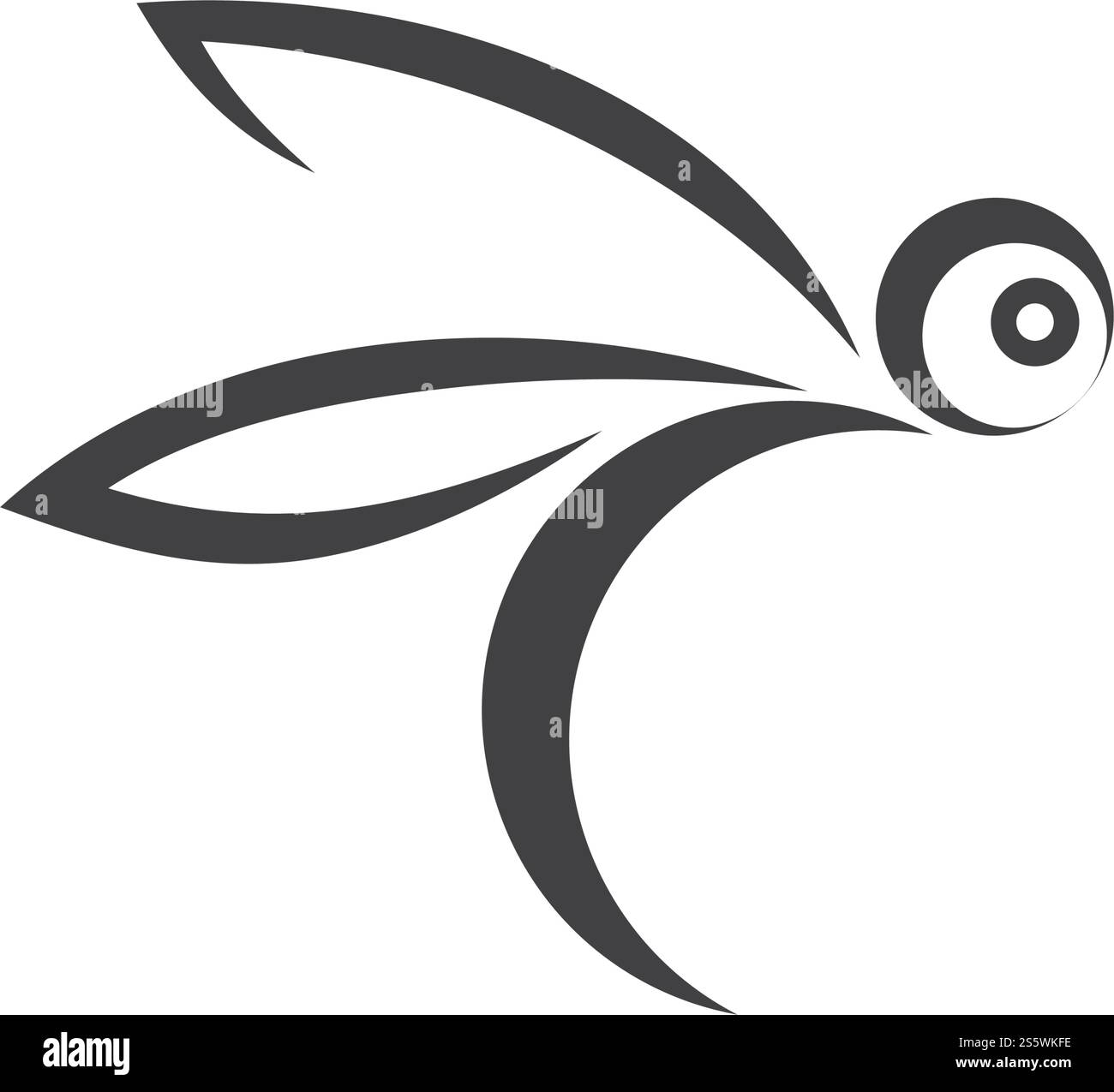 Dragonfly icona illustrazione del modello di progettazione di vettore Illustrazione Vettoriale