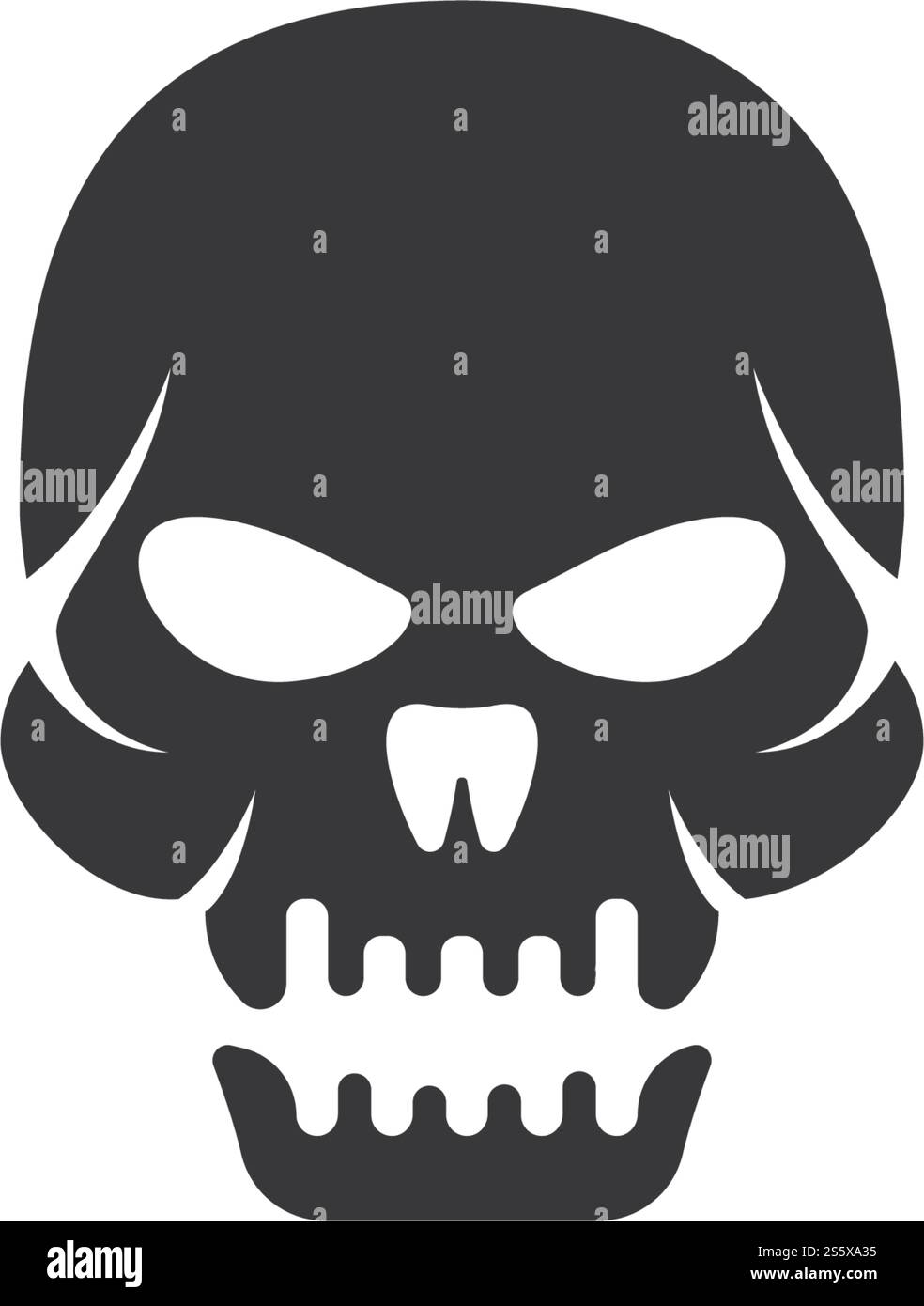 Il logo cranio illustrazione vettoriale Illustrazione Vettoriale