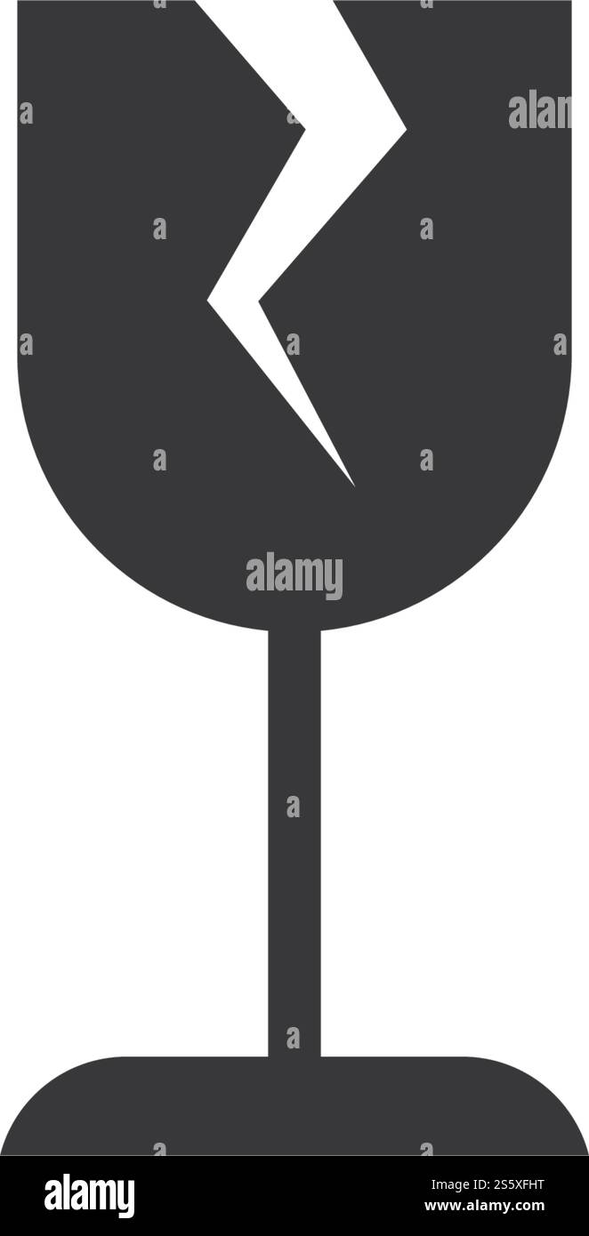 Design piatto con vettore a icone fragile Illustrazione Vettoriale