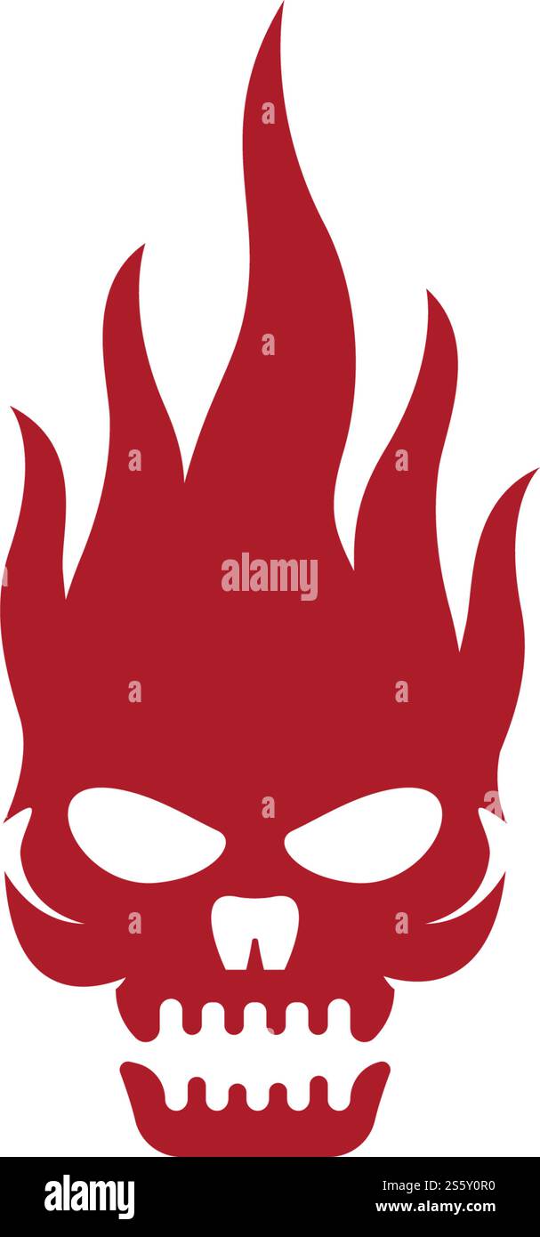 Il logo cranio illustrazione vettoriale Illustrazione Vettoriale