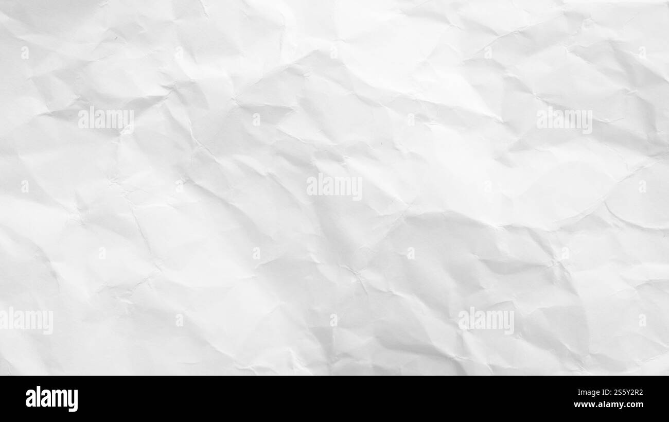 Sfondo della trama del white paper. Carta bianca increspata sfondo a forma astratta con spazio per il testo Foto Stock