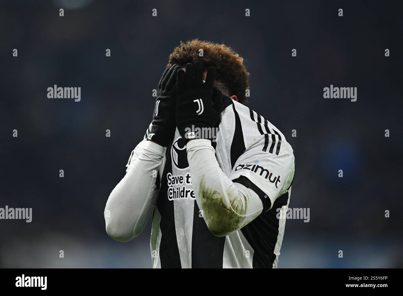 Weston McKennie (Juventus) durante la partita italiana di serie A tra l'Atalanta 1-1 Juventus allo Stadio Gewiss il 14 gennaio 2025 a Bergamo. Crediti: Maurizio Borsari/AFLO/Alamy Live News Foto Stock