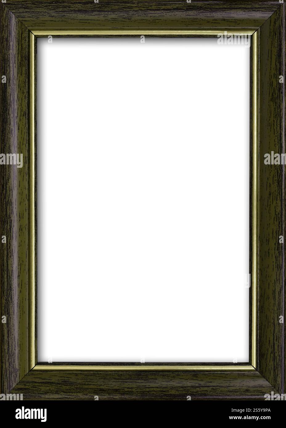 Cornice vuota con spazio libero all'interno, isolata su sfondo bianco. Cornice vuota con spazio libero all'interno, isolata sul bianco Foto Stock