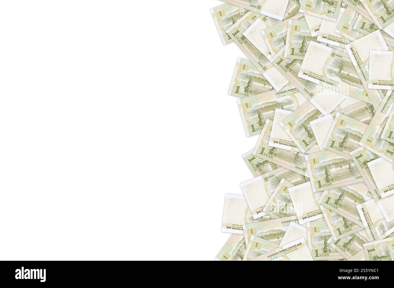 Tre piscine che rispecchiano la Luna nel Lago Ovest, Hangzhou sulla Cina 1 yuan 1999 Banknote da vicino. Tre piscine che rispecchiano la Luna nel Lago Ovest, Hangzhou Foto Stock