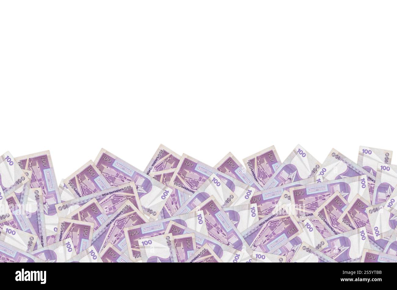 Banca centrale delle Filippine su 100 Pison Filippine schema di chiusura della banconota monetaria. Fattura della valuta nazionale delle Filippine. Banca centrale delle Filippine attiva Foto Stock