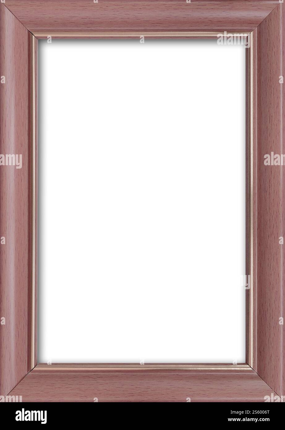 Cornice vuota con spazio libero all'interno, isolata su sfondo bianco. Cornice vuota con spazio libero all'interno, isolata sul bianco Foto Stock