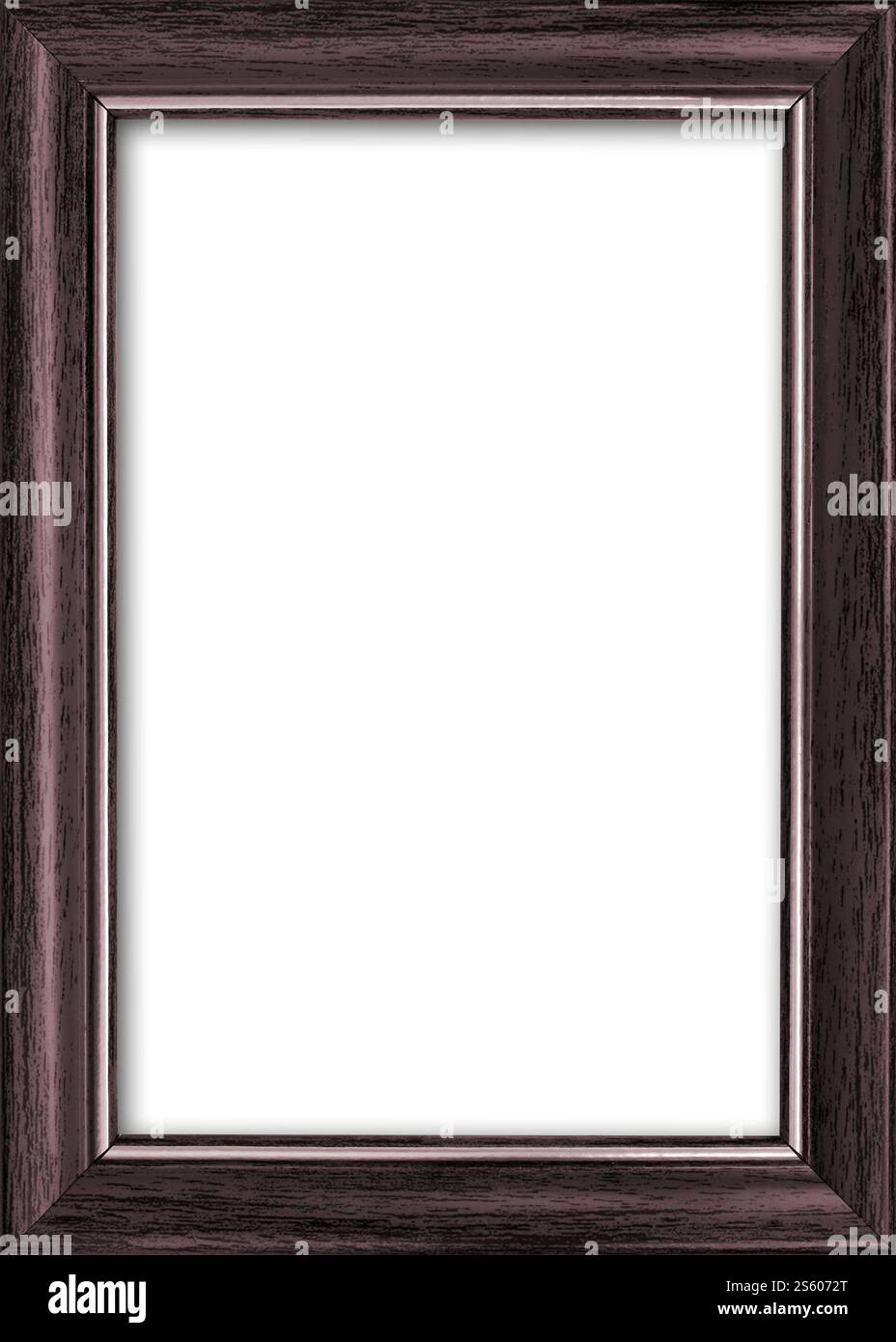 Cornice vuota con spazio libero all'interno, isolata su sfondo bianco. Cornice vuota con spazio libero all'interno, isolata sul bianco Foto Stock