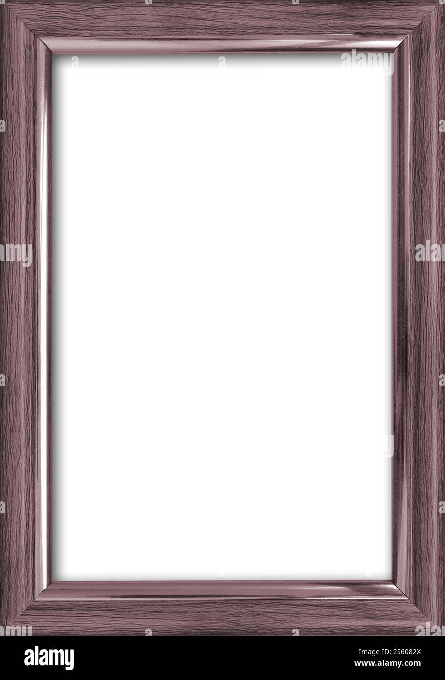 Cornice vuota con spazio libero all'interno, isolata su sfondo bianco. Cornice vuota con spazio libero all'interno, isolata sul bianco Foto Stock