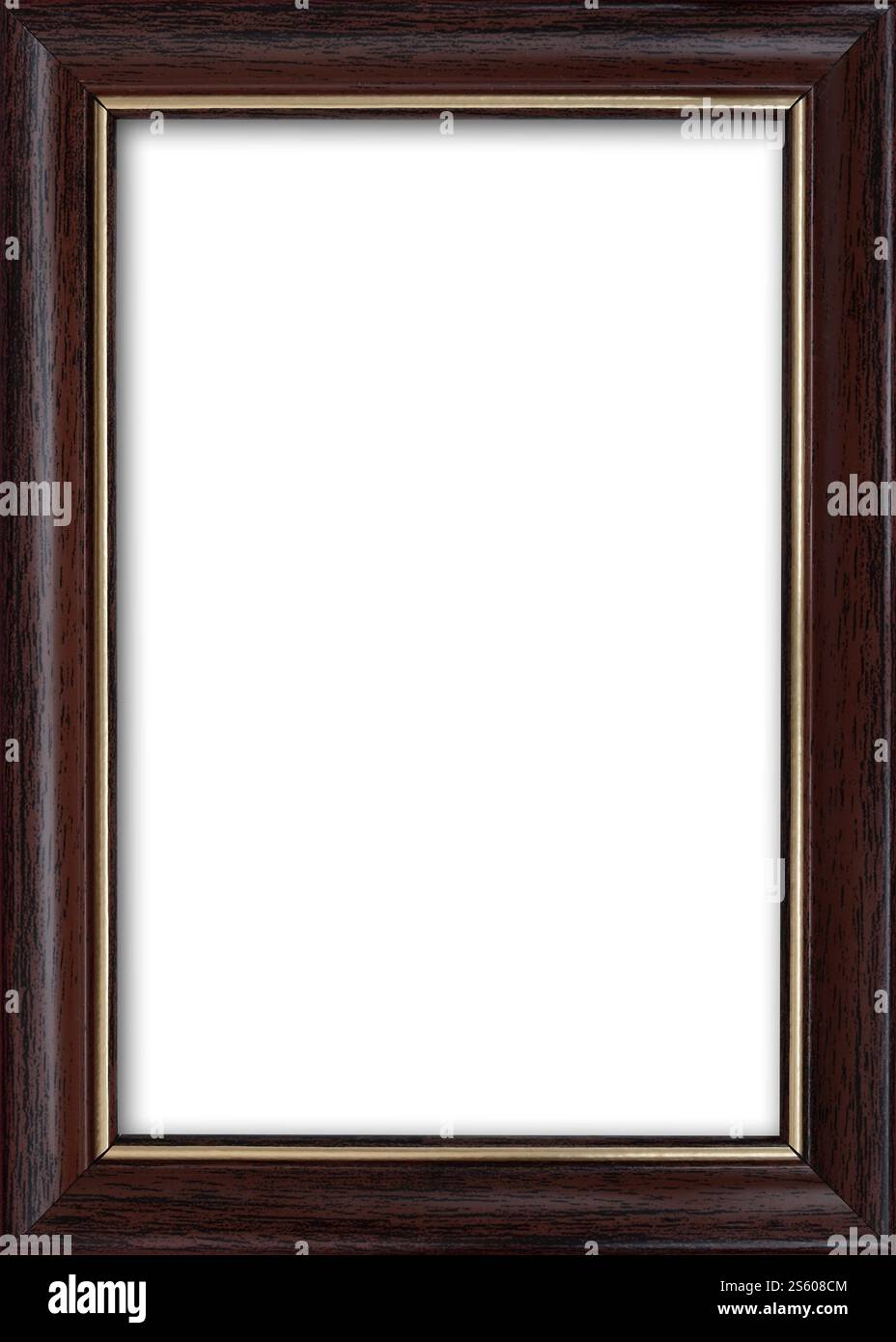 Cornice vuota con spazio libero all'interno, isolata su sfondo bianco. Cornice vuota con spazio libero all'interno, isolata sul bianco Foto Stock