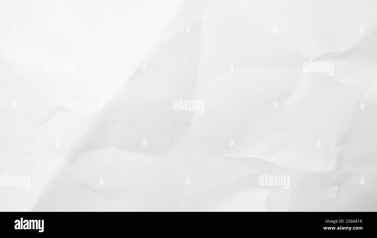 Sfondo della trama del white paper. Carta bianca increspata sfondo a forma astratta con spazio per il testo Foto Stock