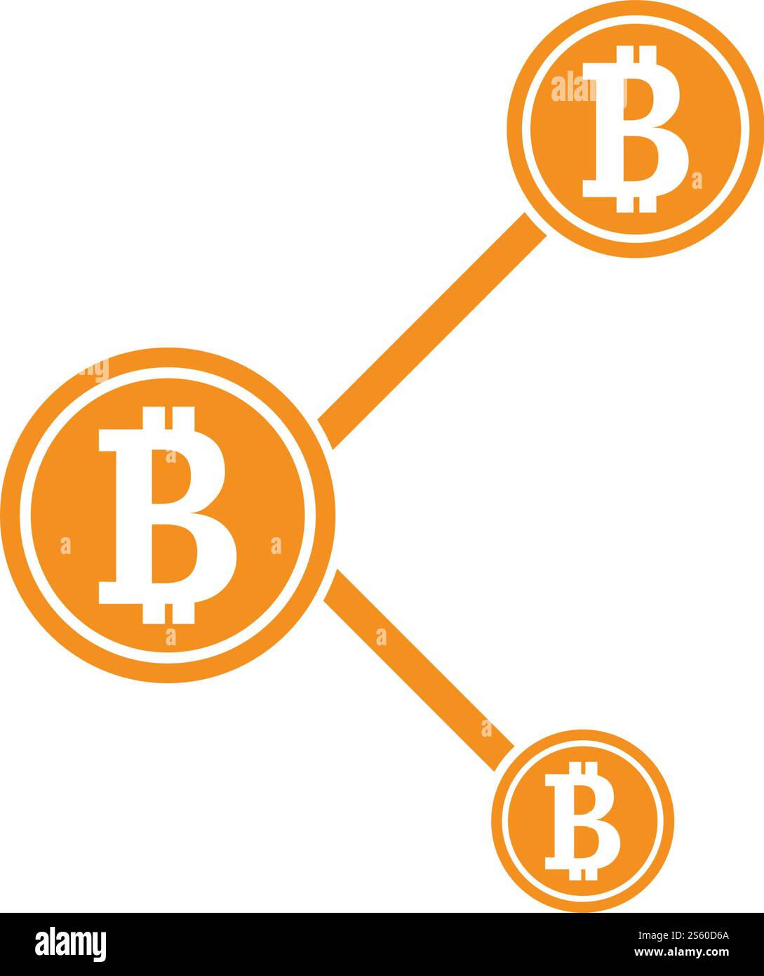 Disegno vettoriale del modello di icona a moneta di bit Illustrazione Vettoriale