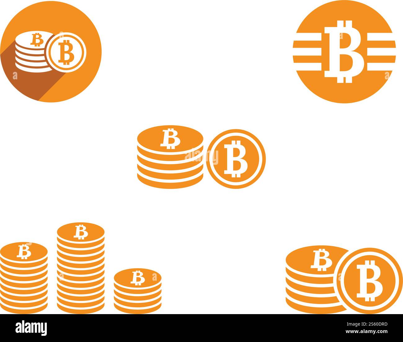 Disegno vettoriale del modello di icona a moneta di bit Illustrazione Vettoriale