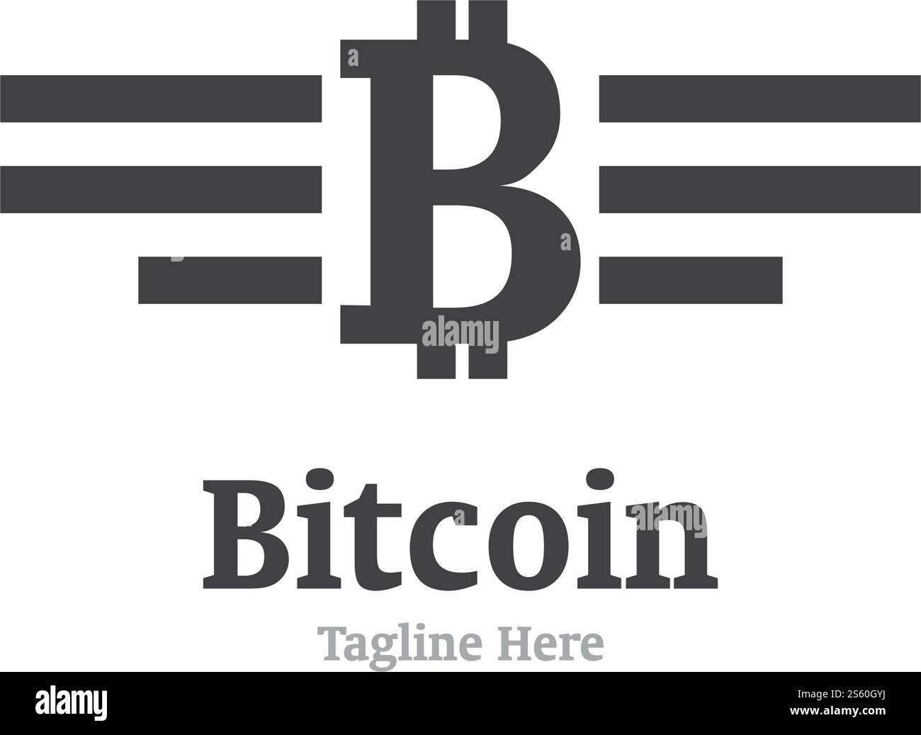 Disegno vettoriale del modello di icona a moneta di bit Illustrazione Vettoriale