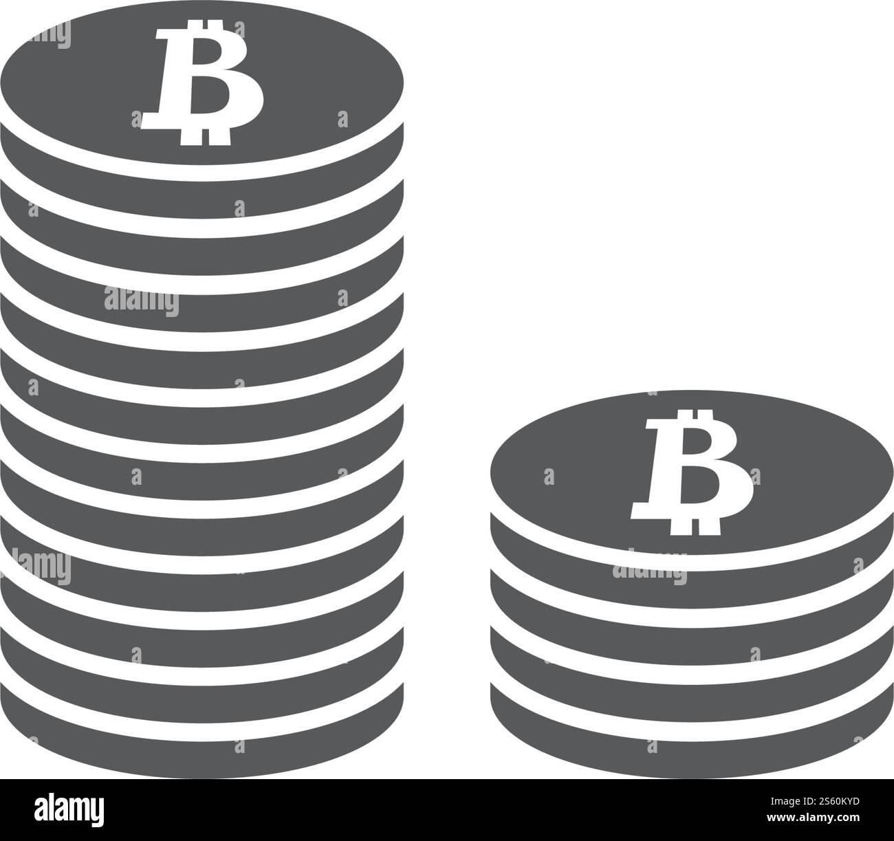 Disegno vettoriale del modello di icona a moneta di bit Illustrazione Vettoriale