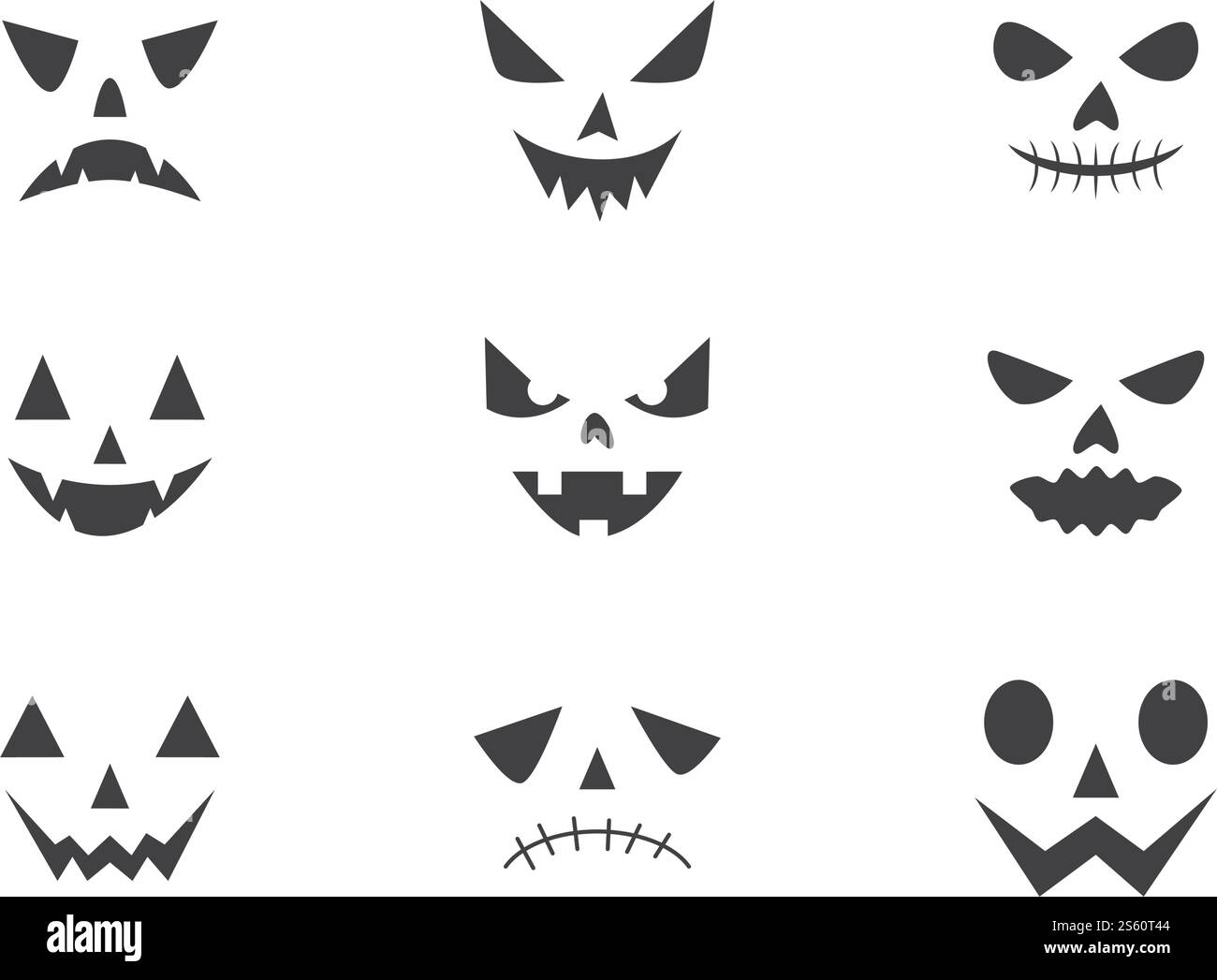 Set di personaggio Diavolo Happy Halloween giorno Illustrazione Vettoriale