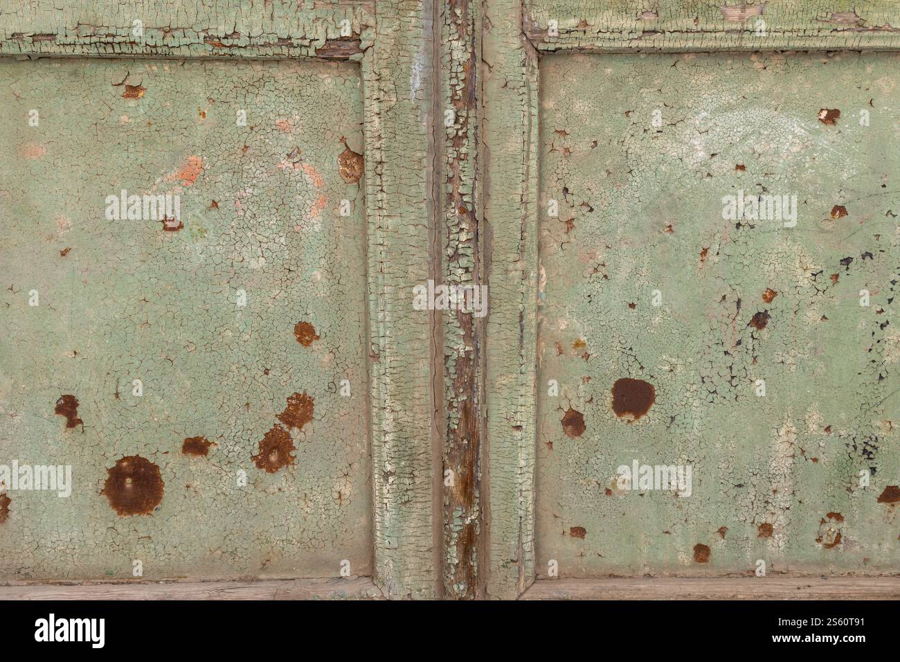 Porta Vintage verde a Betlemme Foto Stock