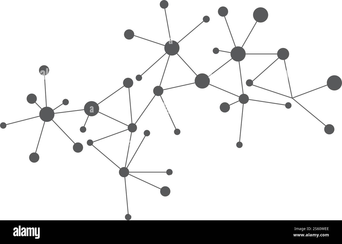 Modello di icona del vettore di ilustrazione molecolare Illustrazione Vettoriale