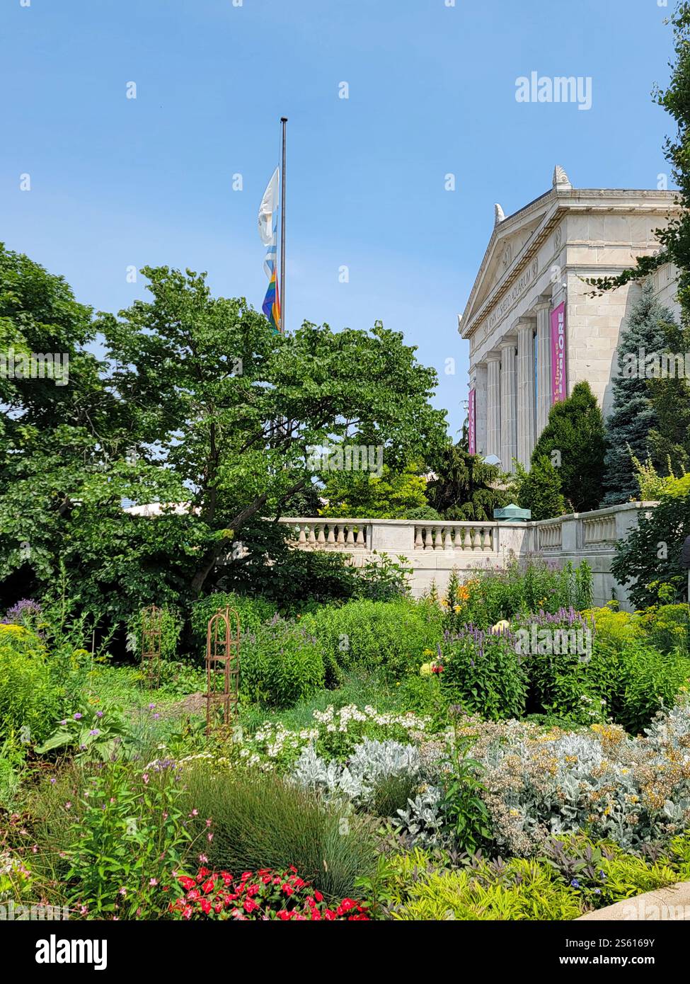 Garden of the Shedd Aquarium, Chicago, Illinois Foto Stock