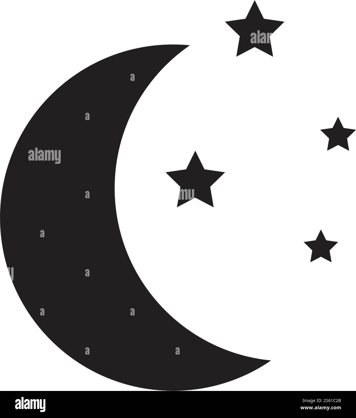 Modello vettoriale del logo dell'immagine lunare Illustrazione Vettoriale