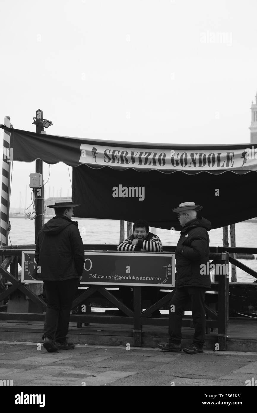 Gondoliere di Venezia Foto Stock