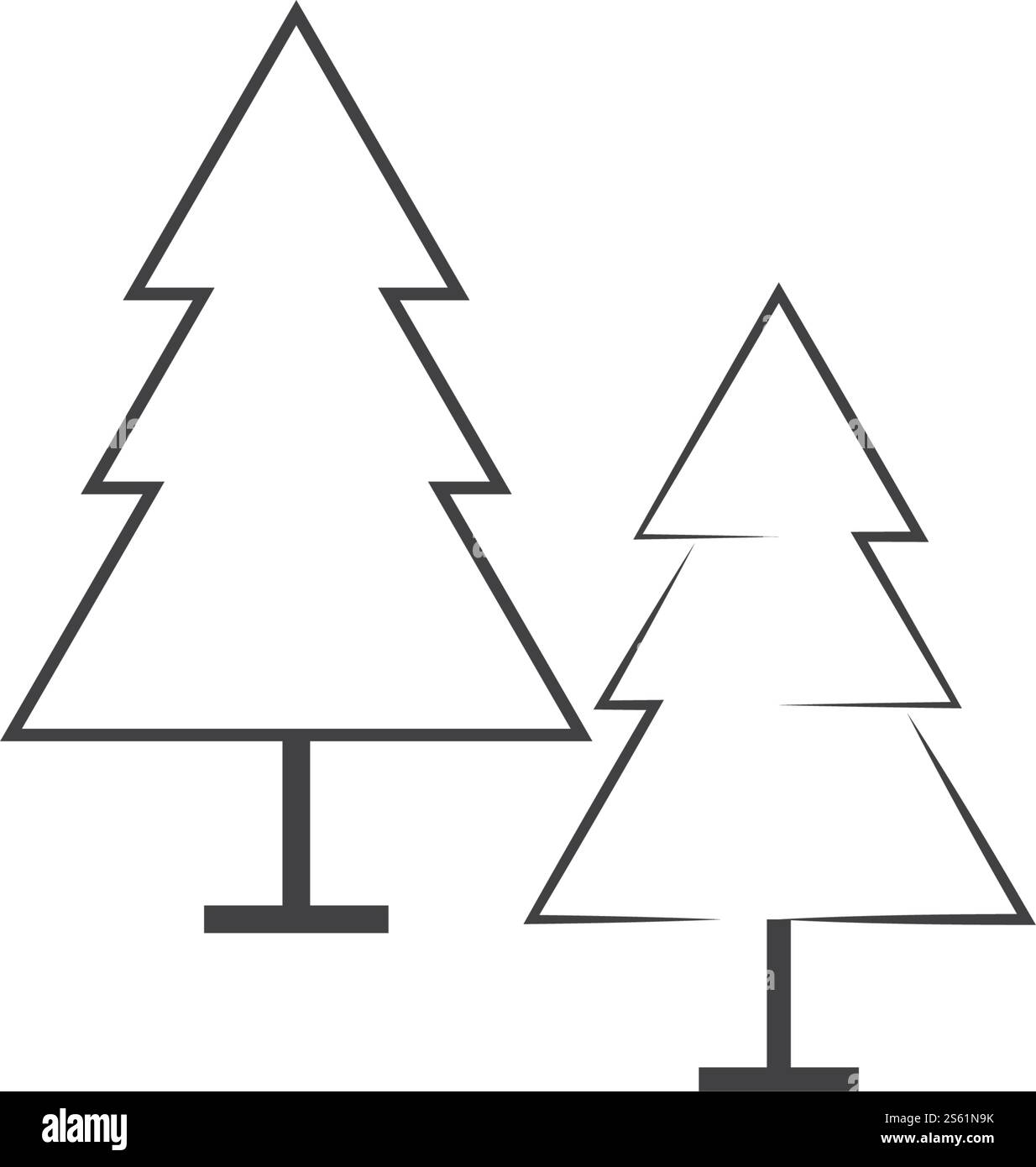 Natura simbolo vettoriale modello logo linea albero Illustrazione Vettoriale