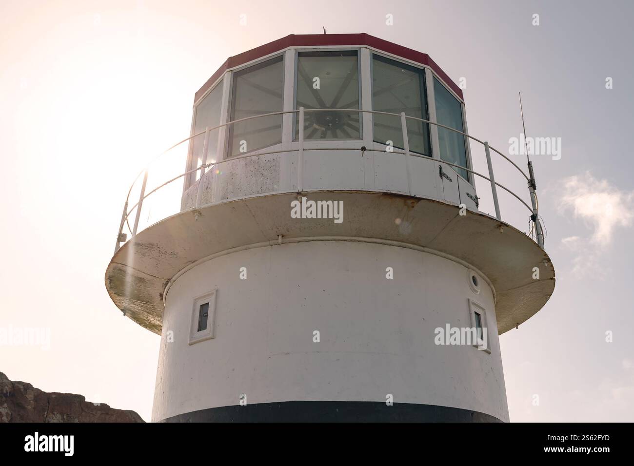 Primo piano sul faro di Cape of Good Hope, città del Capo, Sud Africa. Foto Stock