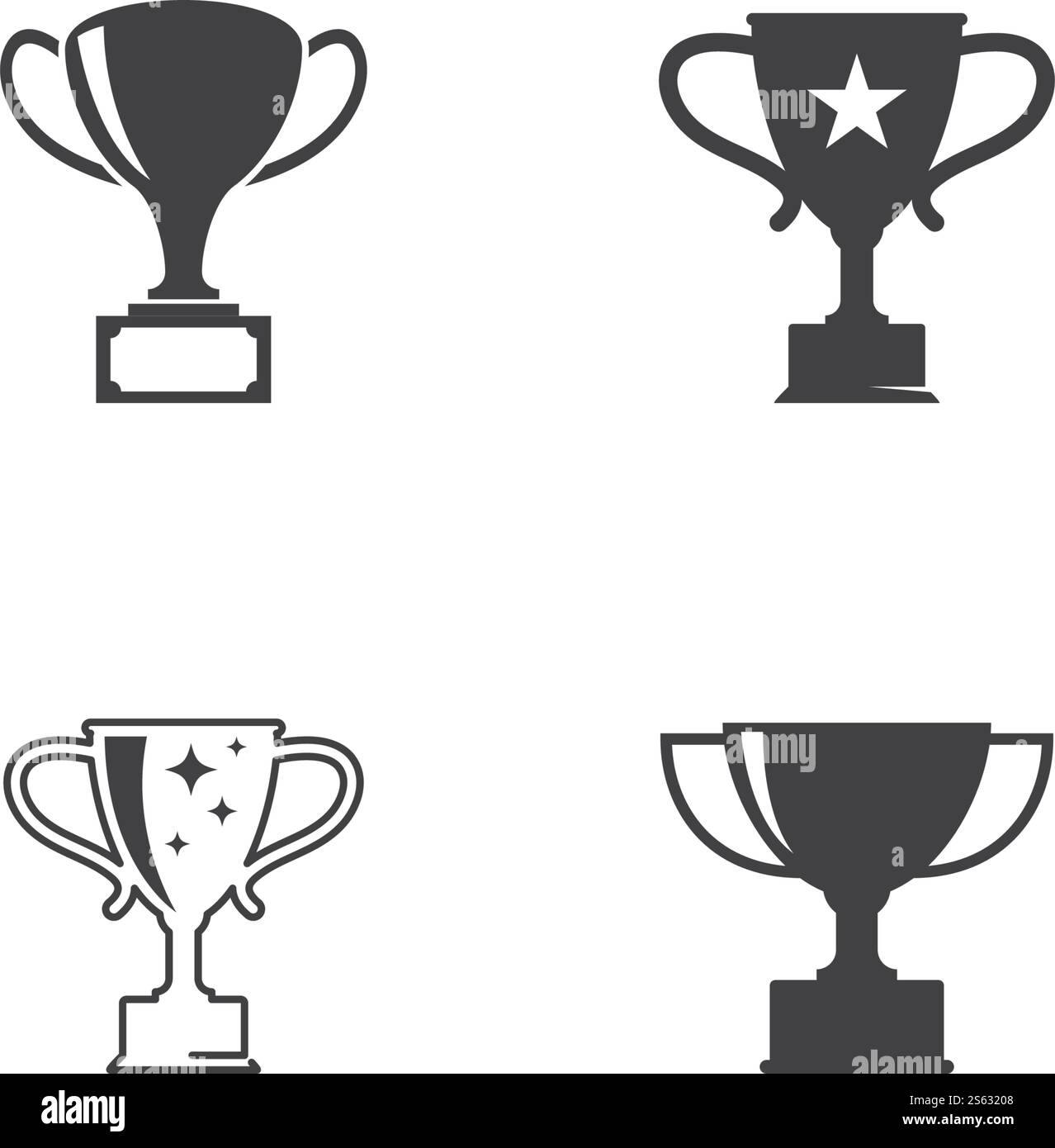 Design eps 10 con l'icona dei trofei Illustrazione Vettoriale