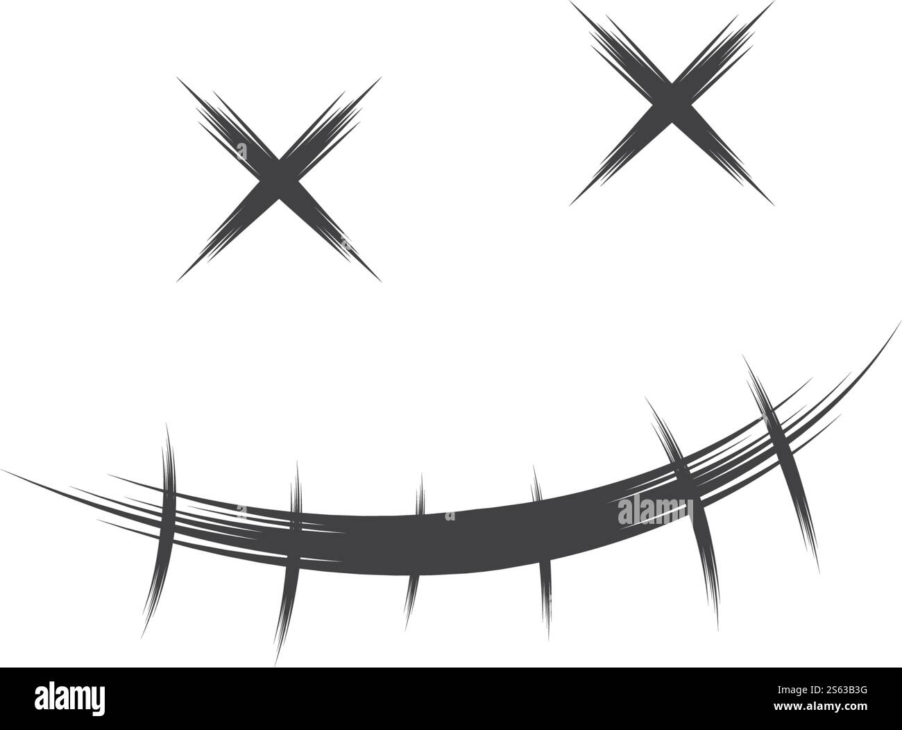 Modello vettoriale di ilustration del logo del diavolo Illustrazione Vettoriale