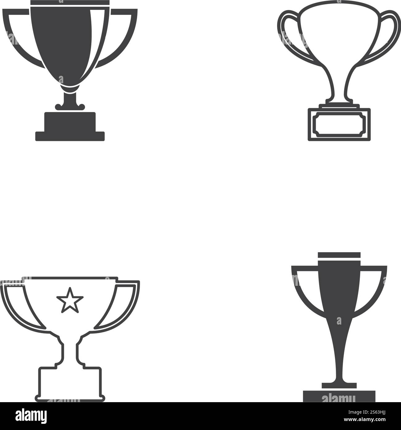 Design eps 10 con l'icona dei trofei Illustrazione Vettoriale