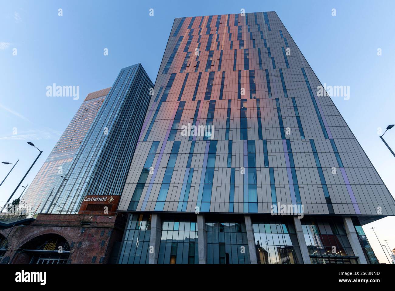 Immagine della Torre dell'asse a Castlefield - Manchester Regno Unito Foto Stock