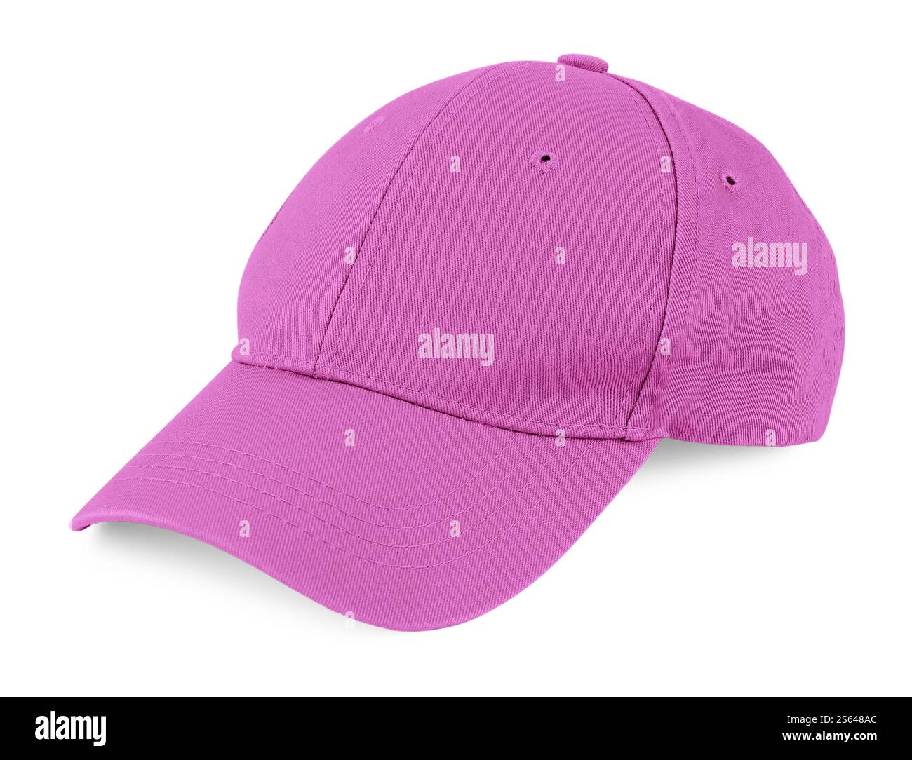 Tappo rosa isolato su bianco. Mockup per il design Foto Stock