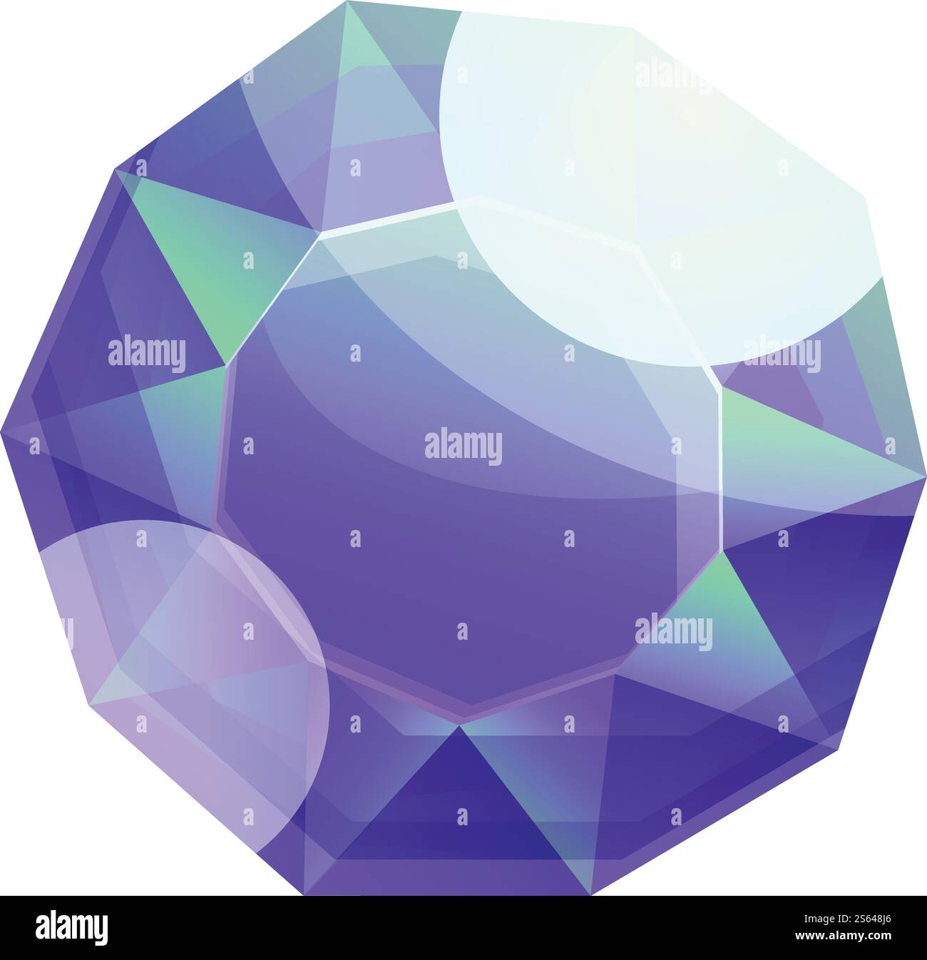 Icona circolare di pietre preziose. Cartone animato dell'icona vettoriale di gemme rotonde per il web design isolato su sfondo bianco. Icona rotonda di pietre preziose, stile cartone animato Illustrazione Vettoriale