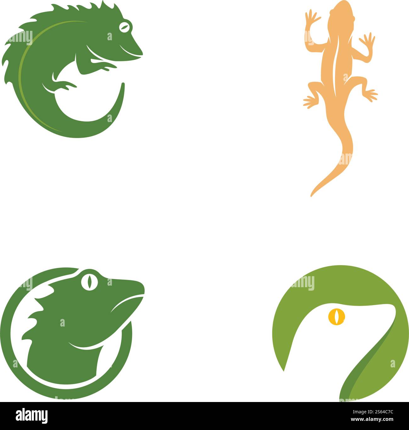 Disegno vettoriale dell'illustrazione del logo rettile Illustrazione Vettoriale