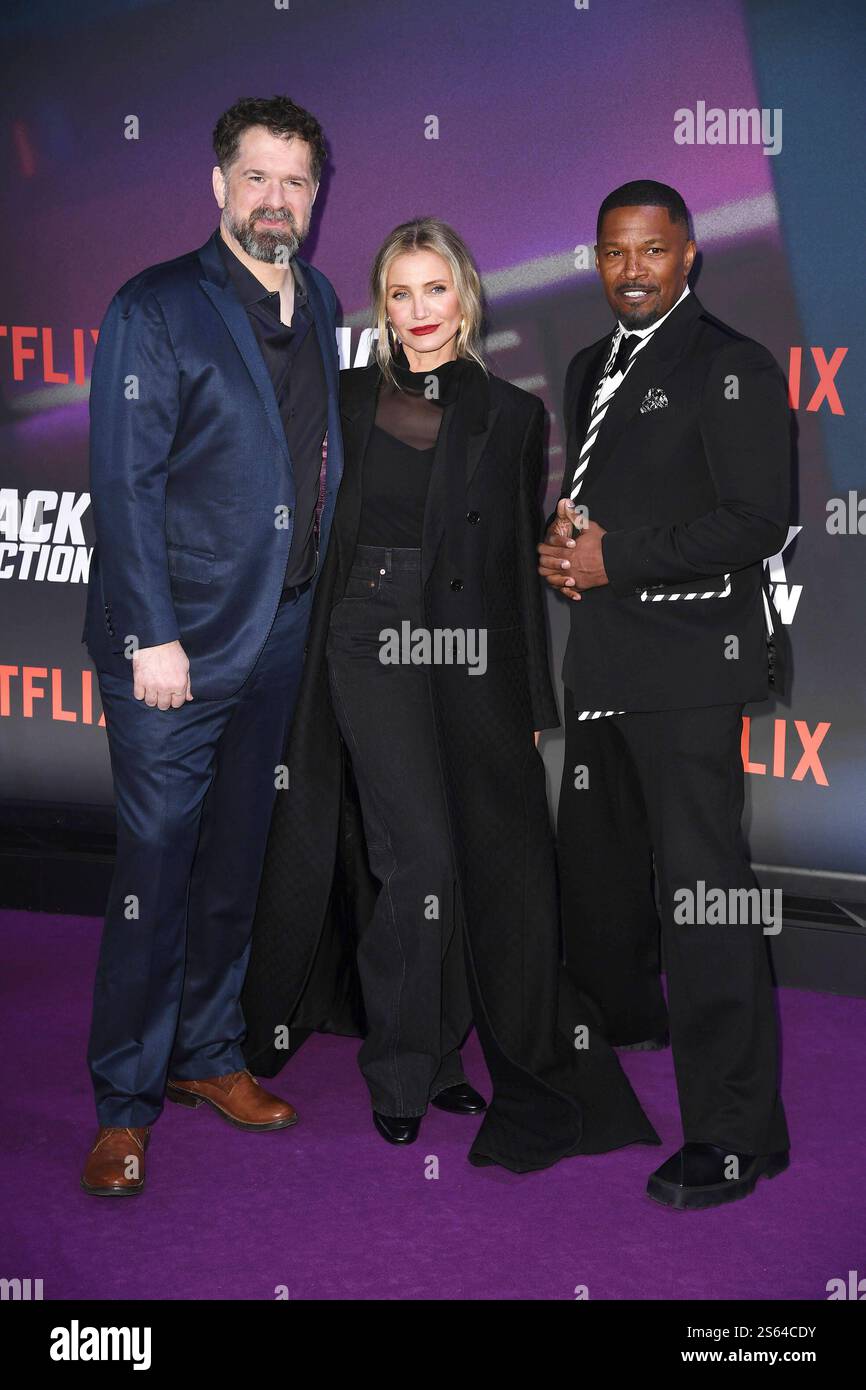 Il Regisseur Seth Gordon, Cameron Diaz und Jamie Foxx bei der Back in Action Kino Premiere AM 15.01.2025 a Berlino Back in Action Kinopremiere a Berlino *** il regista Seth Gordon, Cameron Diaz e Jamie Foxx alla prima cinematografica Back in Action il 15 01 2025 a Berlino prima cinematografica Back in Action a Berlino Foto Stock