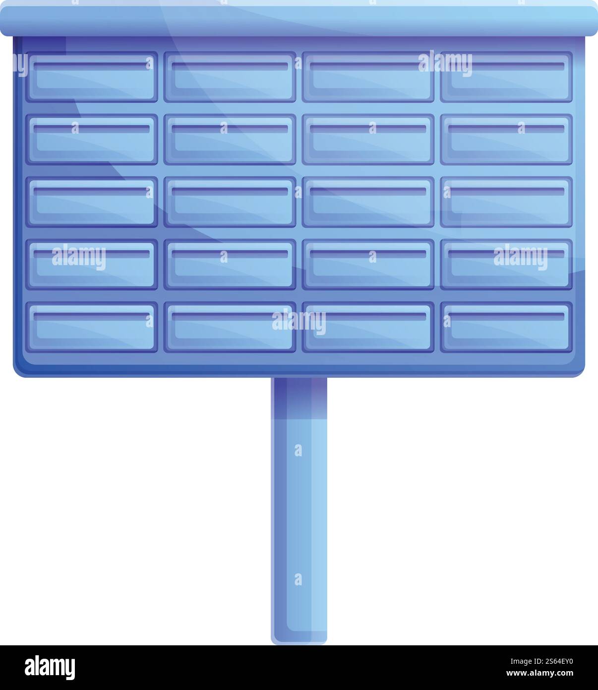 Icona casella postale appartamento esterno. Cartoni animati dell'icona vettoriale della cassetta postale degli appartamenti esterni per il web design isolato su sfondo bianco. Icona casella postale appartamento all'aperto, stile cartone animato Illustrazione Vettoriale