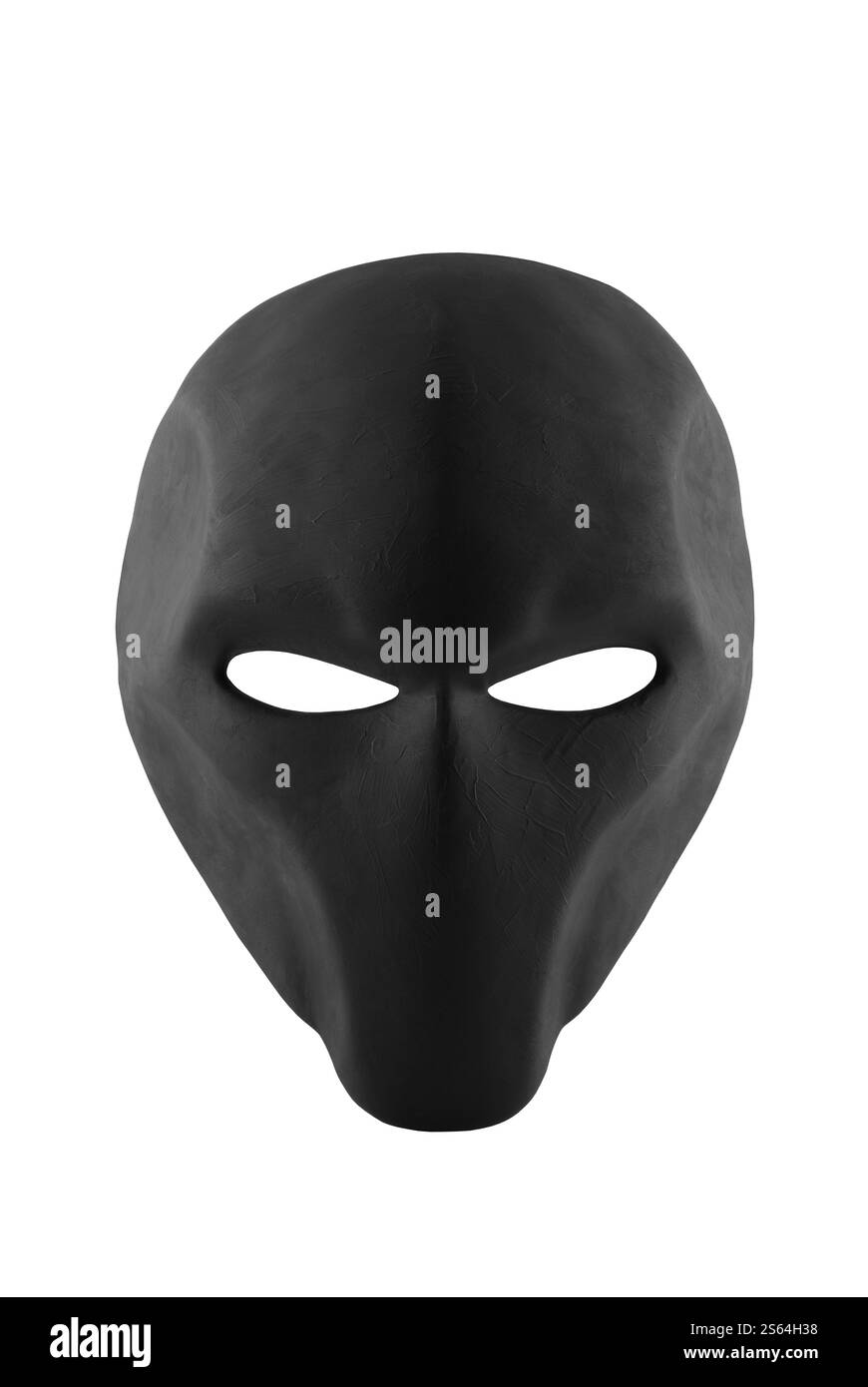 Maschera nera isolata su sfondo bianco con percorso di ritaglio Foto Stock