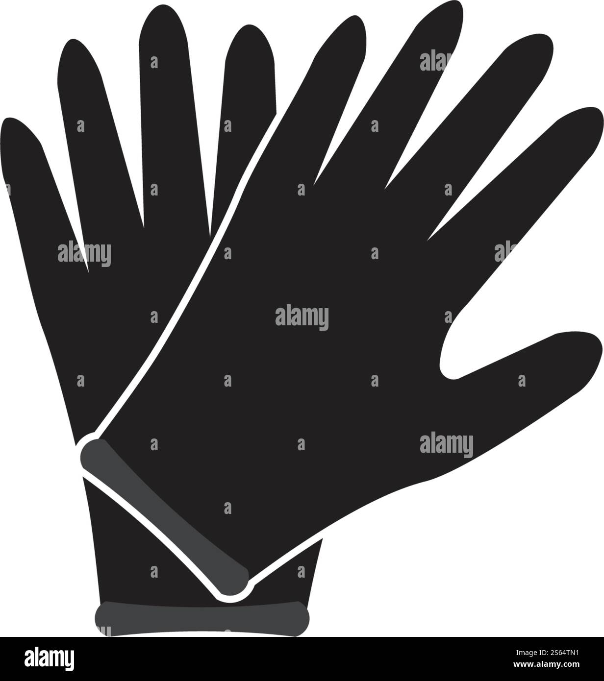 illustrazione vettoriale dell'icona dei guanti medici Illustrazione Vettoriale