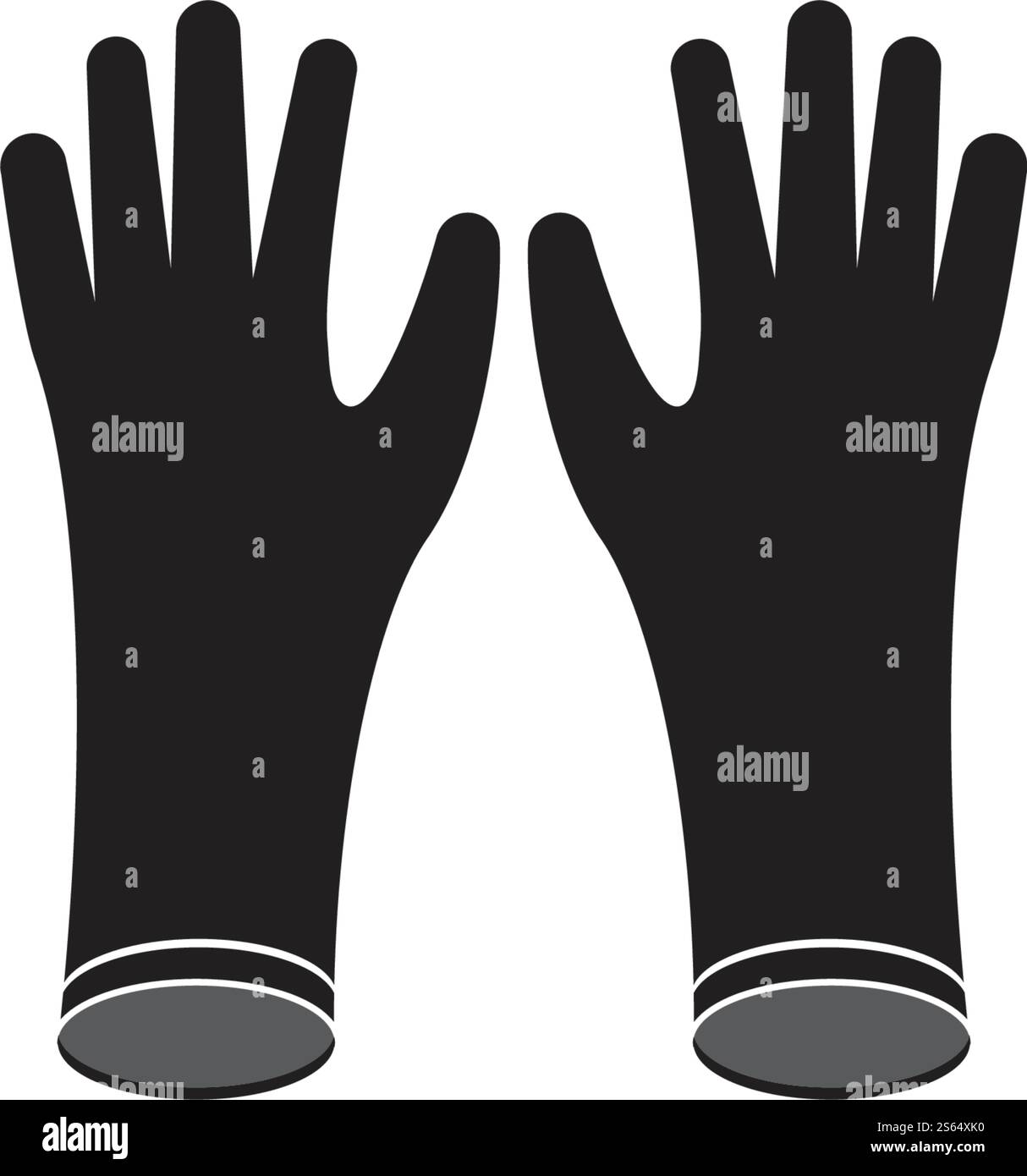 illustrazione vettoriale dell'icona dei guanti medici Illustrazione Vettoriale