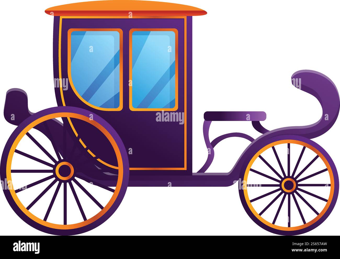 Icona del trasporto medievale. Cartone animato dell'icona medievale del vettore di trasporto per il web design isolato su sfondo bianco. Icona del trasporto medievale, stile cartoni animati Illustrazione Vettoriale