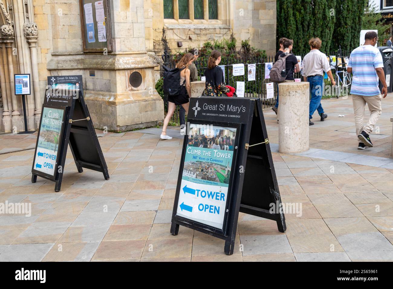 Cambridge, Inghilterra, Great St Mary's Tower, aperta a visitatori e turisti, regno unito, 2024 Foto Stock