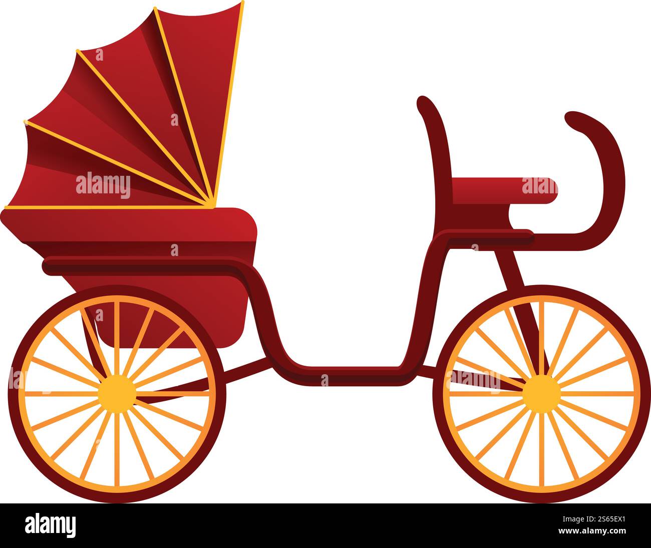 Icona medievale del buggy. Cartoni animati di un'icona vettoriale medievale per il web design isolata su sfondo bianco. Icona medievale del buggy, stile cartoni animati Illustrazione Vettoriale