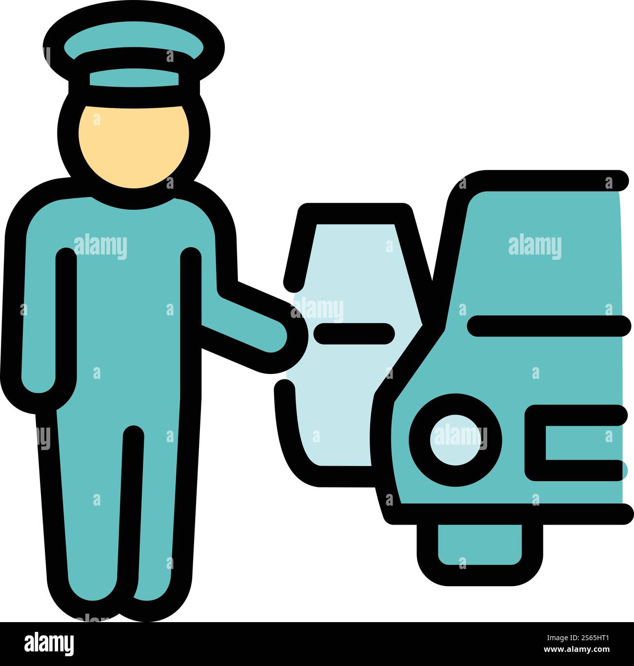 Icona del servizio di parcheggio dell'hotel. Delineare l'icona vettoriale del servizio hotel per il web design isolato su sfondo bianco. Icona del servizio di stiratura dell'hotel, stile Illustrazione Vettoriale