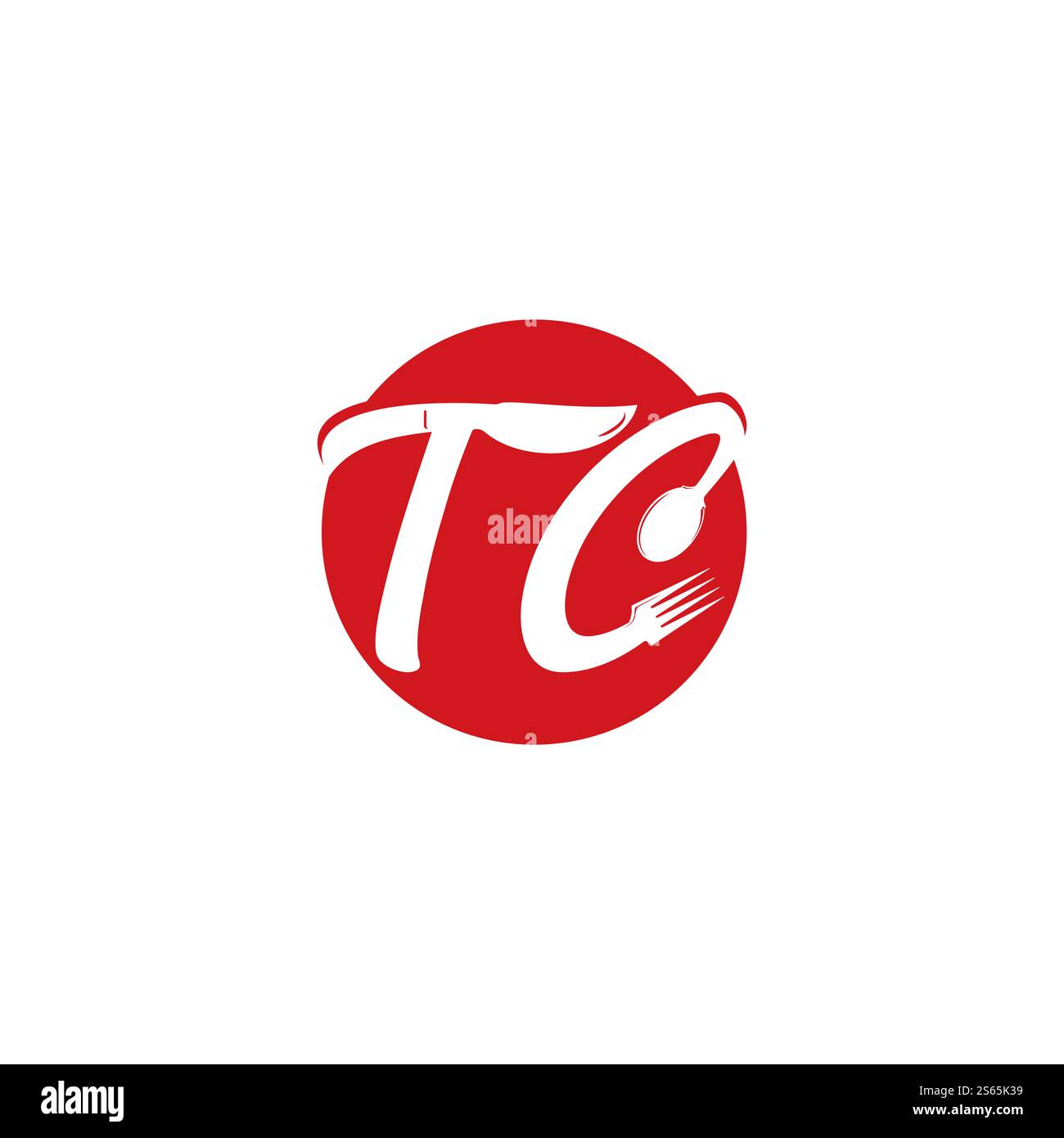 Logo Letter TC Cooking and Restaurant. Illustrazione Vettoriale